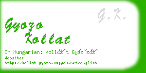 gyozo kollat business card